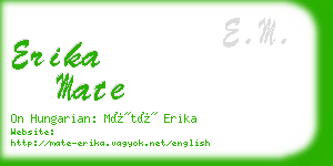 erika mate business card